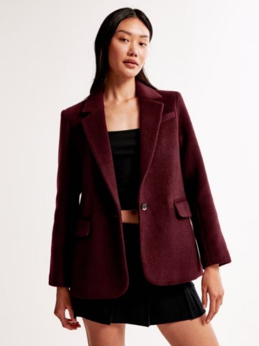 Abercrombie & Fitch Classic Wool-Blend Blazer